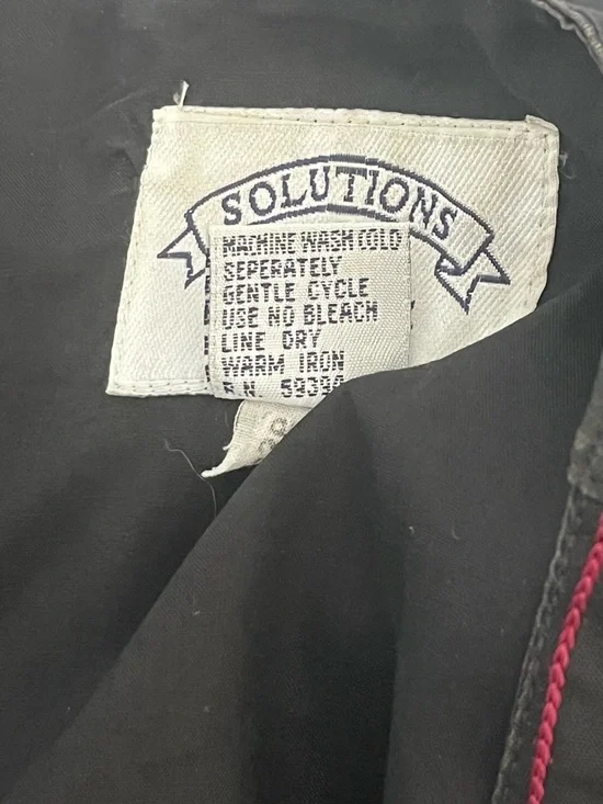 Vtg Embroidered Floral Boho Cotton Vest Cottagecore Black - Solutions Petite - Picture 5 of 6